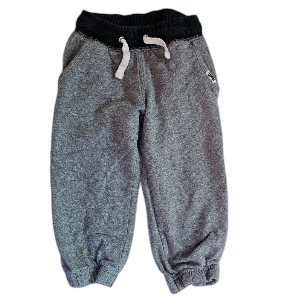 Carter's All Cotton Gray Baby Sweat Pants With Drawstring Waist sz 18 mo.